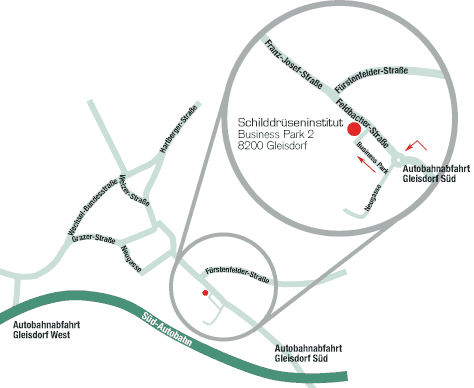 Lageplan Schilddrüseninstitut Gleisdorf